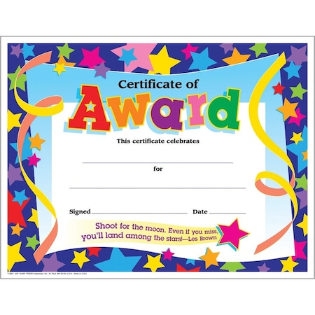 Trend Enterprises Certificate of Award Colorful Classics Certificates, 30/Pack, PK6 T2951