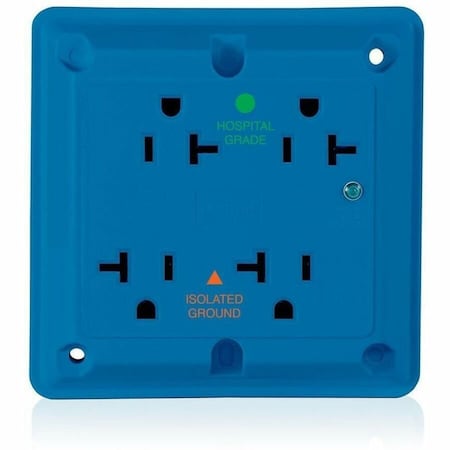 Leviton Surge Protector Four-In-1 Receptacle, 20 Amp, 125 Volt, 5-20R NEMA, Blue 8490-IGB