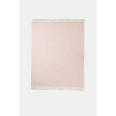 Homeroots Pink Woven Wool Solid Color Reversable Throw 490102