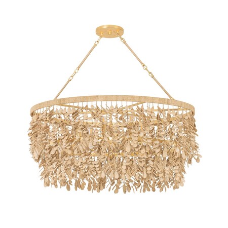 Corbett Lighting Naxos 9 Light Linear in Vintage Gold Leaf Finish 552-09-VGL
