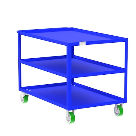Valley Craft Utility Cart, Steel, 2000 lb Load Capacity, 53 in L, 30 in W F89176BUPY