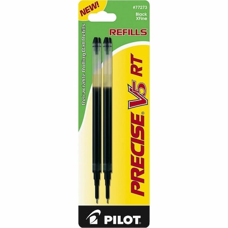 Pilot Precise V5 RT Rolling Ball Refill, Extra Fine, Black Ink, 2/Pack 77273