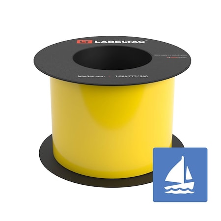 Labeltac Marine Supply 4in x 75ft LT9, Yellow LT401MN-C