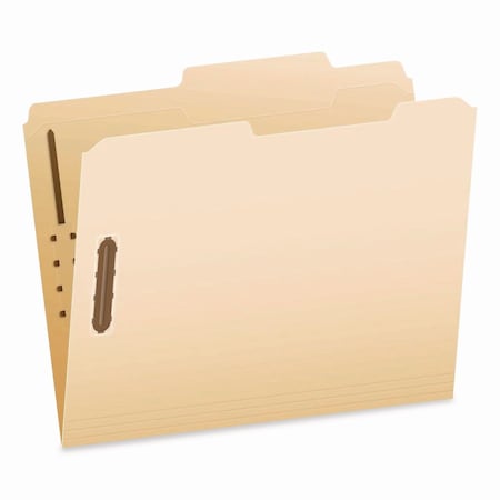 Pendaflex Fastener Folders, 2/5-Cut Tab: Right of Center, Expands 0.75", 2 Fasteners, Letter, Manila, 50PK 24580