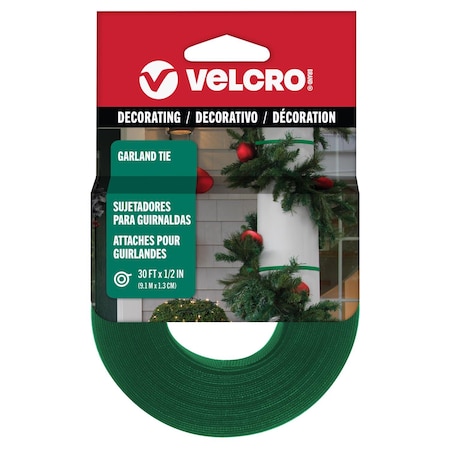 Velcro Brand 30 ft. .5 in. Garland Reusable Ties 1 pk VEL-30884-AMS