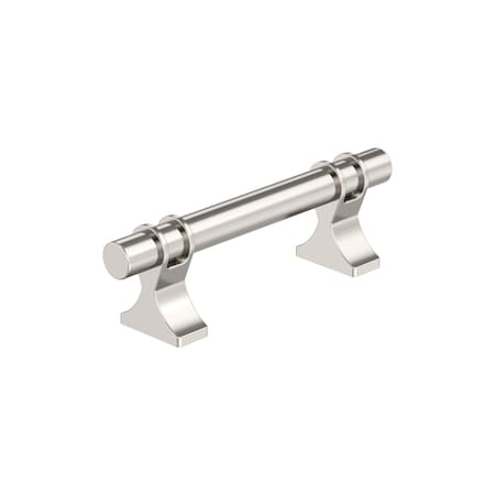 Amerock Davenport 3 inch 76mm Center-to-Center Polished Nickel Cabinet Pull BP36600PN
