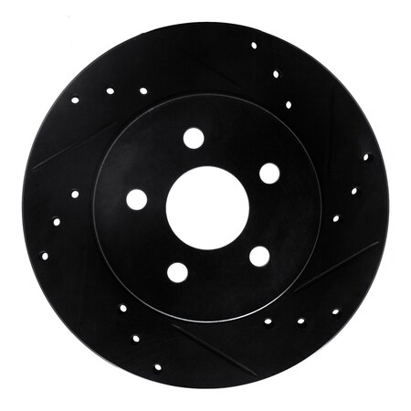 Dynamic Friction Co DFC Brake Rotor - Drilled and Slotted - Black 633-52009R