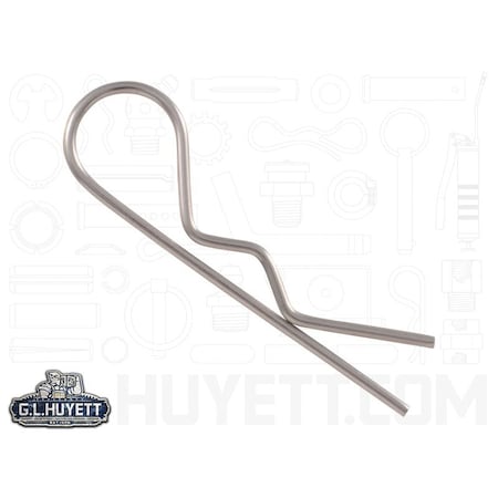 Huyett Bridge Pin, 302/304SS, .047 Wire Dia x 1.562 L x .313 In Eye Dia x Fits .25 to 3/8 Shft BPS-224