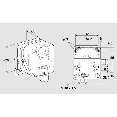 Honeywell Kromschroder SW, PRESS, AIR, DL 5KG 3W KS84444703