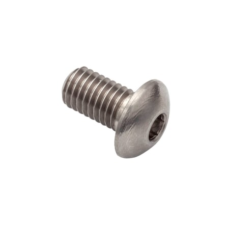 Zoro Select #6-48 Socket Head Cap Screw, Button, Plain 18-8 Stainless Steel, 1/4 in Length ZBC124UNS
