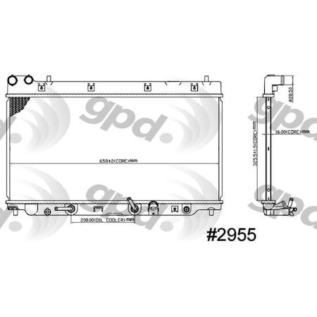 Global Parts Distributors Radiator 2955C