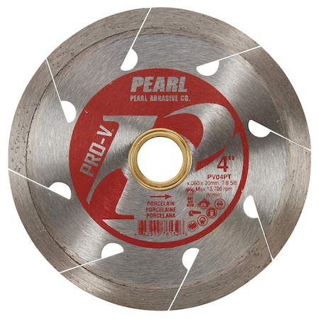 Pearl P2 Pro V Porcelain Blade 4 in. Diameter 5/8 in.-20mm-7/8 in. Arbor PV04PT