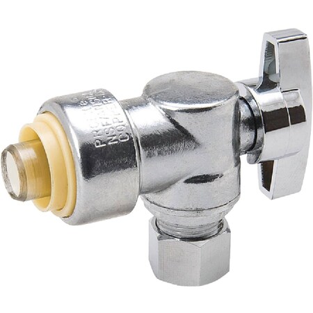 Proline Series ProLine Chrome Plated Brass 1/2'' PF x 3/8'' COMP Angle Stop 1190-932HC