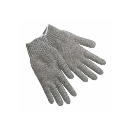 Mcr Safety String Knit Gloves, Large, Hemmed, Regular Weight, Natural, 12PK 127-9510LM