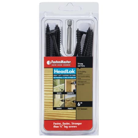 Fastenmaster FMHLGM006-12  6 in. Headlok Screw, 12PK 129270