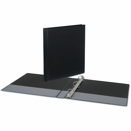 Universal Economy D-Ring Vinyl View Binder, 1 Capacity, Black UNV20741***