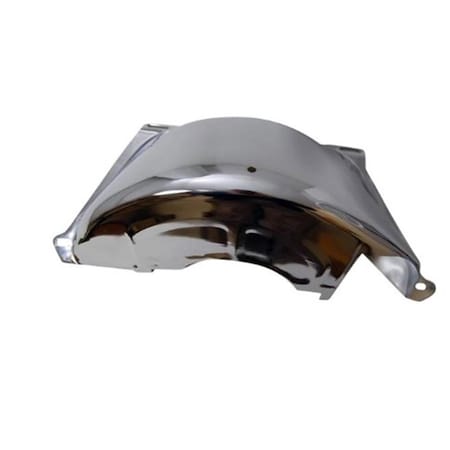 Strike3 R9587 Steel Flywheel Dust Cover for 1965-1981 Chevy Bel Air, Chrome ST777348