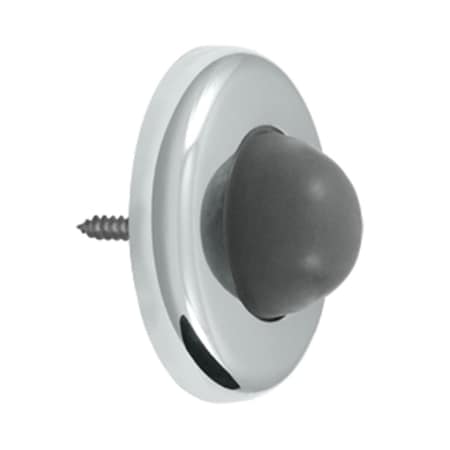 Patioplus 2.5 in. Diameter Wall Mount Convex Flush Bumper, Bright Chrome - Steel PA575226
