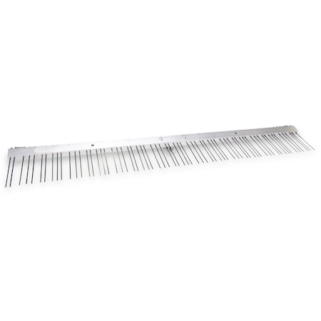 Marshalltown 48 in Flat Wire Texture Broom, 7/8, 1/2, 1, 5/8, 3/4, 1-1/8, 1/2, 5/8 in spacing, Indiana B DOT Spec RED701437