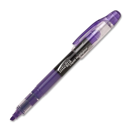 Integral Integra  Integra Liquid Ink Highlighter Chisel Tip - Fluorescent Purple IN465080