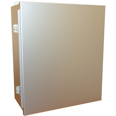 Hammond Clamps Electrical Enclosure, 14 in H, 6 in D, 12 in W, 12, 13, 3R, 4, 4X, Stainless Steel 1414N4SSM6