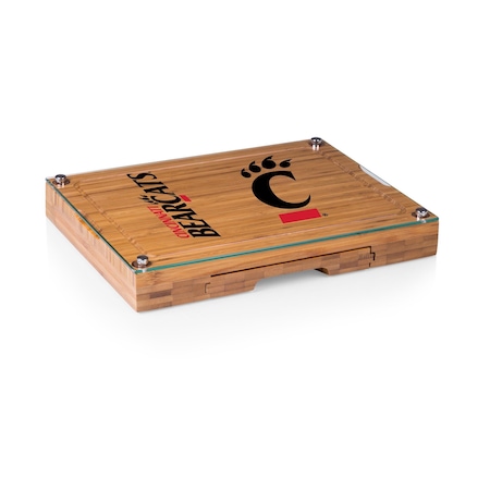 Picnic Time Family Of Brands NCAA Cincinnati Bearcats Concerto Glass Top Cheese Board and Knife Set 919-00-505-664-0