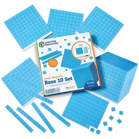 Learning Resources Giant Magnetic Base Ten Set, Blue LRNLER6366