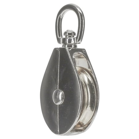 National Hardware Pulley, 12 in Rope, 55 lb Working Load, 12 in L x 11516 in H Sheave, Nickel N100-296