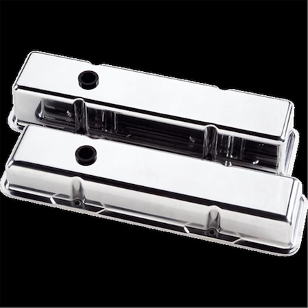 Billet Specialties 95229 Valve Cover with Small Block Chevy Plain Polished - Tall BSP95229