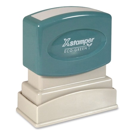 Xstamper Eco-Green Pre-Inked 2-Color Stock Stamp, COPY, 1.63 x 0.5, Red/Blue Ink 36027