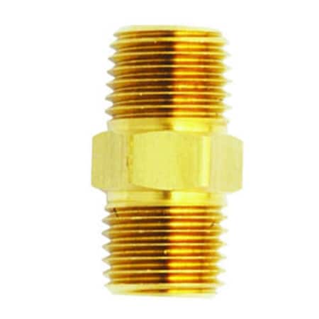 Homepage S646 Male Hexagon Brass Fittings Nipple 0.25 in. NPT HO380068
