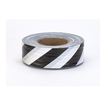Mutual Industries FLAGGING TAPE WHITE BLACK STRIPE, 12PK 16002-1091-1875