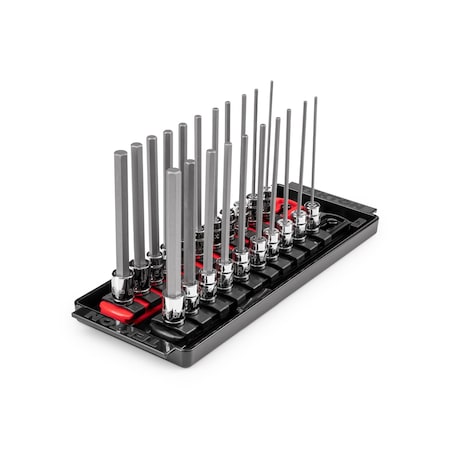 Tekton 1/4" Drive Hex Bit Socket Set, SAE, Metric, 21 pcs SHB90206