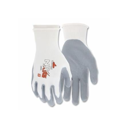 Mcr Safety NXG Nitrile Coated Work Gloves, 9674, Medium, Gray/White, ActiFresh/Touchscreen, 12PK 127-9674M