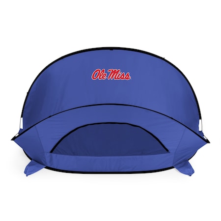 Picnic Time Family Of Brands NCAA Ole Miss Rebels Manta Portable Beach Tent - Pop Up Tent - Beach Sun Shelter Pop Up, Blue 113-00-139-374-0