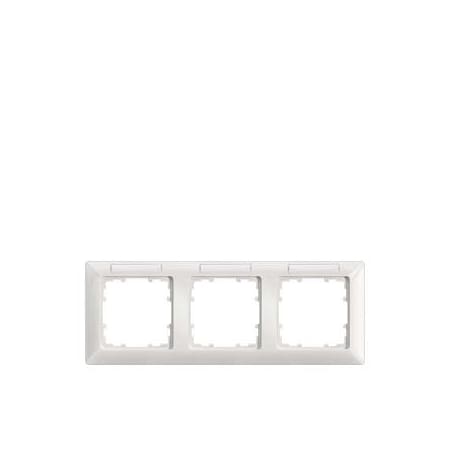 Siemens DELTA line, titanium white frame 3-fold, 222x 80 mm horizontal, with Labeling 5TG2553-1