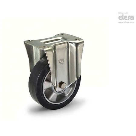 Elesa 452788 Medium-heavy duty castors Elastic rubber coating, Fixed plate bracket 452788