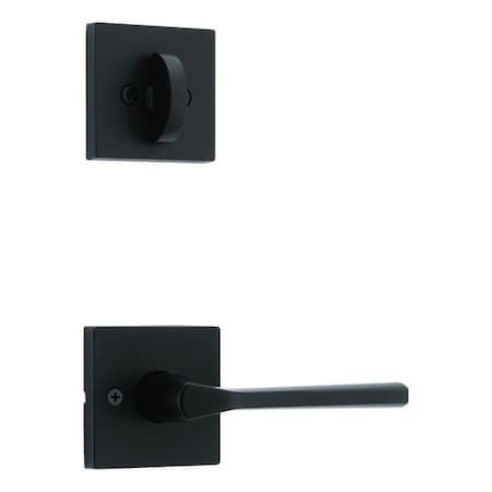 Kwikset Lisbon Lever with Square Rose Interior Single Cylinder Handleset Trim for Both 800 and 687 966LSLSQT-514.UNIV