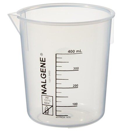 Nalgene Beaker, Plastic, Colorless, PK36 1201-0400