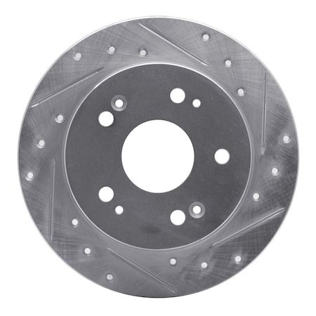 Dynamic Friction Co DFC Brake Rotor - Drilled and Slotted - Silver 631-59024R