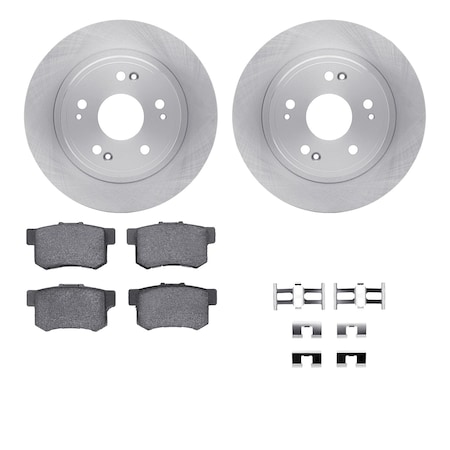 Dynamic Friction Co DFC Brake Rotor with 5000 Brake Pads and Hardware Kit 6512-59288