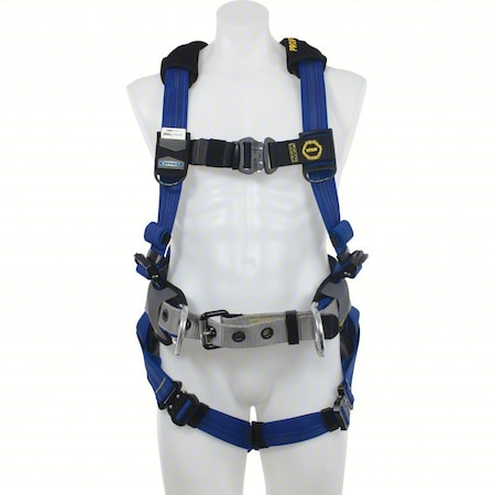 Werner H0331 Harness, S, 425 lb, Quick-Connect Chest/ Quick-Connect Leg Straps, Back, Hips D-Ring H033101