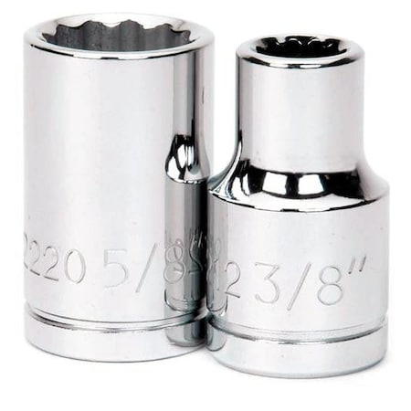 Williams 1/2" Drive, 1-3/8" SAE Socket, 6 Points, Standard 1/2" D, 6Pt, 1-3/8 JHW32144