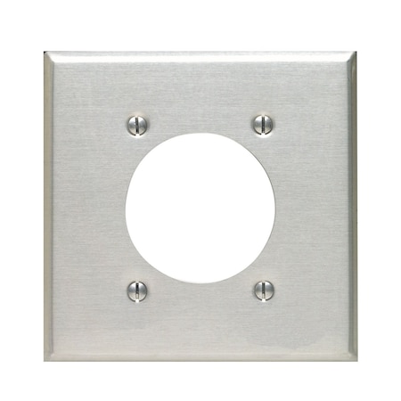 Leviton Silver 2 gang Aluminum Single Outlet Wall Plate 001-83026-000