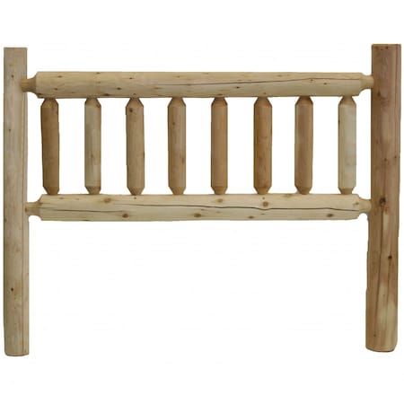 Homeroots Natural Cedar Log Double Headboard 370316