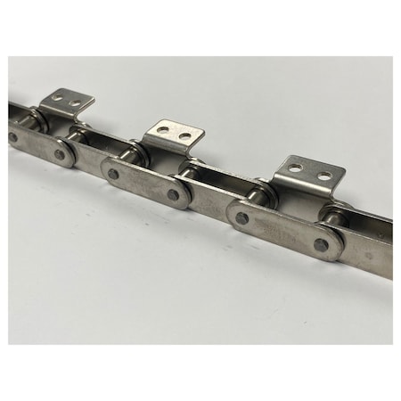 Hkk Chain HKK Double Pitch Riv Standard Conveyor w/A-2 Att Every 2nd P on Pin Link, 1P, .312 Dia x 5/16 W DC040RA2E2P