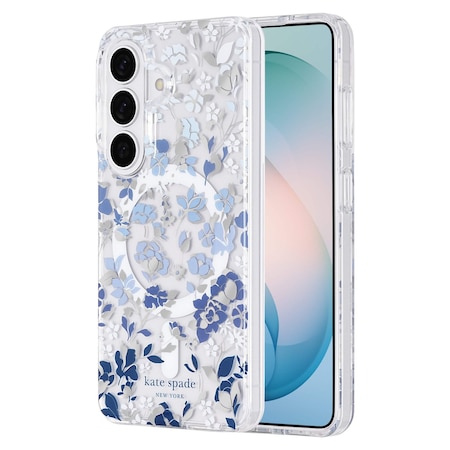 Kate Spade Protective Case With Magnet For Samsung Galaxy S26 Plus - Flowerbed Blue KS059880