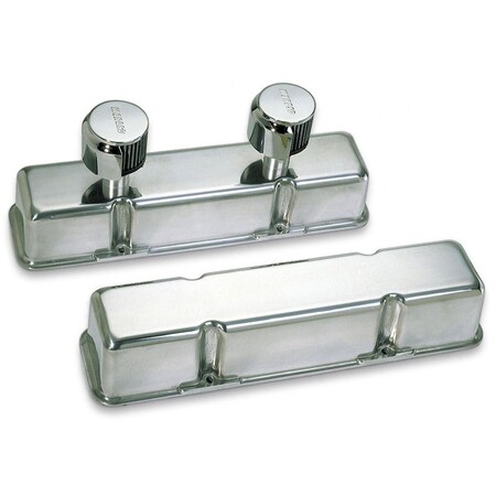 Moroso 68374 Polished Die-Cast Aluminum Valve Covers for Small Block Chevy MOR68374