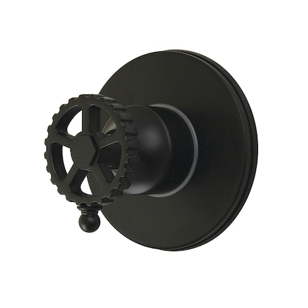 Kingston Brass Single-Handle Six-Way Diverter Valve with Round Trim Kit, Matte Black KS4030CG