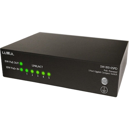 Luxul A PORT GB DESKTOP SWITCH W/PD POWER SW-100-05PD